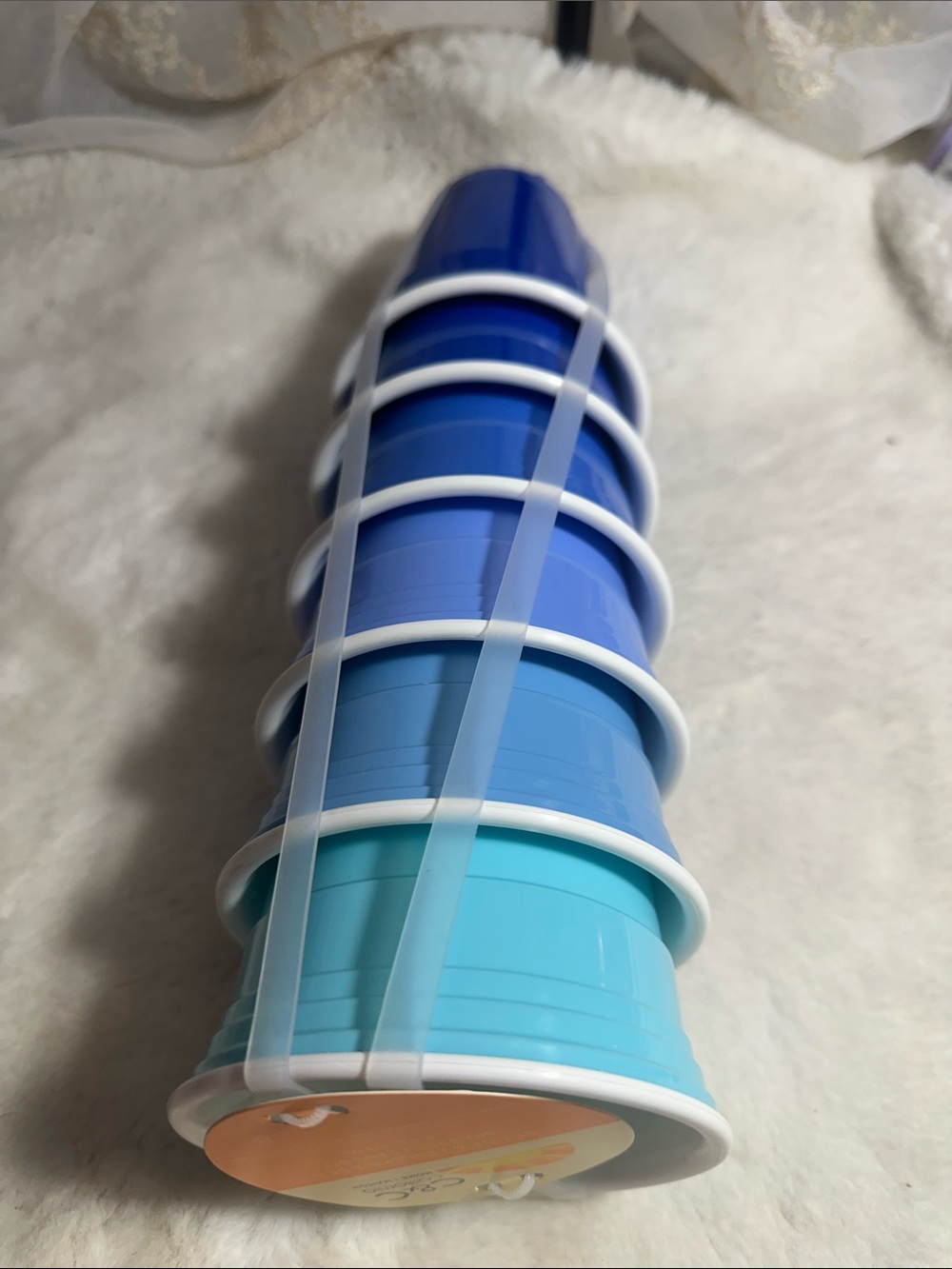 C&C California set of 6 blue plastic bpa free cups